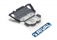Защита алюминиевая Rival для радиатора и картера Toyota Hilux 2007-2014 2.5d, 3.0d Алюминий 6 мм