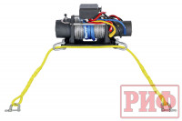 Лебёдка переносная РИФ 10000SR c облегчённой площадкой и проводами (синт. трос)