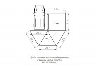 Маркиза автомобильная РИФ комбинированная (прямоугольная с веерной частью) 2,5 м (правая)