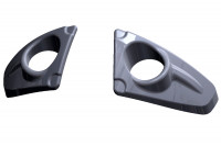 Окантовка противотуманной фары Toyota Hilux 2015- из 2 частей (чёрный) АВС-Дизайн 