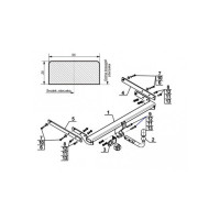 Фаркоп Steinhof для Ford Kuga 2013-2019, Escape 2013-2020 (шар А)