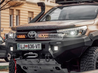 Силовой бампер передний RIVAL алюминиевый Toyota Hilux Revo 2015-2019 (без ПТФ) 2D.5701.1.B-NL