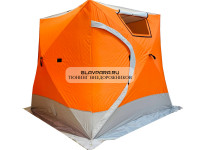 Палатка для зимней рыбалки TRAVELTOP (220*220*215) оранжевая с серым
