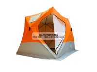 Палатка для зимней рыбалки TRAVELTOP (220*220*215) оранжевая с серым