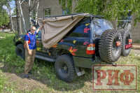 Маркиза автомобильная РИФ комбинированная (прямоугольная с веерной частью) 2,5х2,0 м (левая)