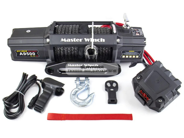 Лебедка электрическая автомобильная Master Winch A9500S 4310 кг с синтетическим тросом IP67