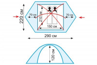 Палатка Tramp Peak 2, зеленый