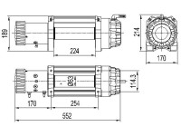 Лебедка электрическая автомобильная Master Winch E9500 12V 4310 кг со стальным тросом IP68