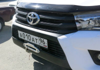 Кронштейн лебедки Rival в штатный бампер для Toyota Hilux Revo 2015+