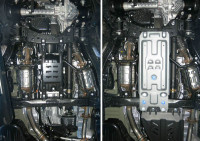 Алюминиевая защита КПП 6 мм для Lexus LX 2008-2015+, Toyota Land Cruiser 200 2007-2015+ Rival