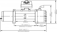 Лебёдка электрическая 12V Runva EWX6000S lbs 2500 кг